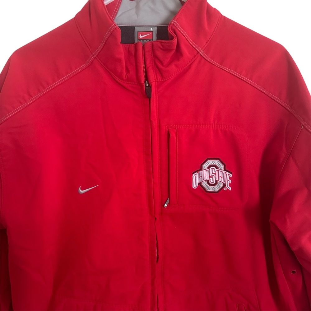 Nike Team Ohio State Buckeyes Red Fleece-Lined Jacket - Men's Size Large